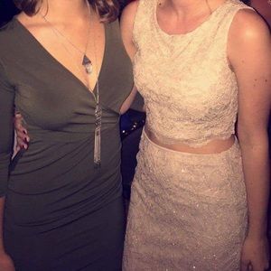 Green semi formal bodycon dress